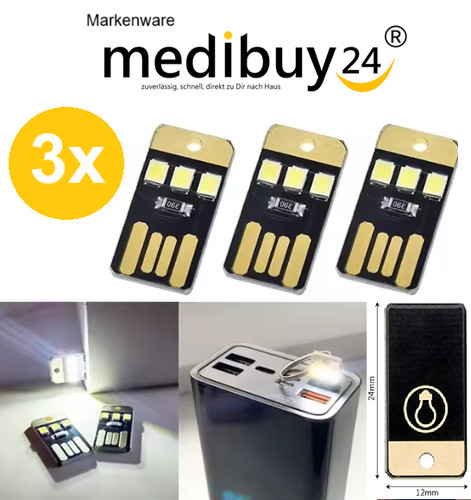Usb led lampe 3smd - led,